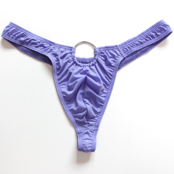 男士丁字裤t裤镂空低腰紧身囊袋牛奶丝性感男式单丁小内裤t-253