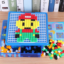 Childrens puzzle toy plastic baby collab building blocks assembly 4 early lessons intellect 5 male girls 6 Kindergarten 3 years old