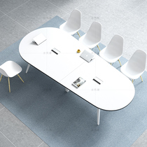 Office Furniture Conference Desk Desk Chair Combination Brief Modern Long Table Small Meeting Table Training Table Negotiation Table