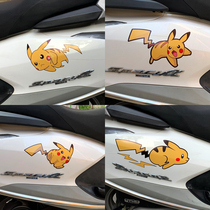 Pikachu car sticker Electric motorcycle creative personality window glass decoration cartoon scratch occlusion sticker