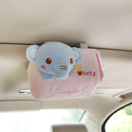 creative car car tissue box car with hanging paper pumping box sun visor sunroof ladies cute car pumping box