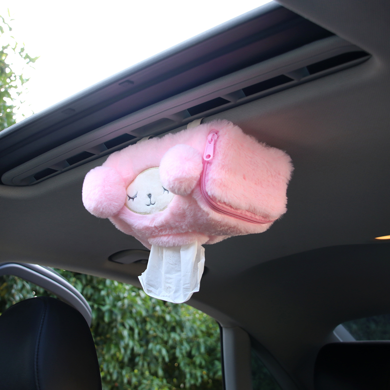 creative car car tissue box car with hanging paper pumping box sun visor sunroof ladies cute car pumping box