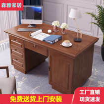 Solid Wood Desk With Drawer Computer Desktop Desk Home Brief Book Room Desk Bedroom Study Desk Writing Desk