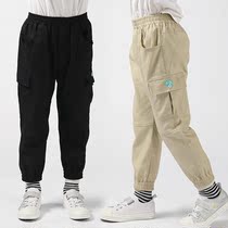 Boy pants 2020 new spring and autumn section Leisure Chauchio Childrens work clothes pants handsome and pure cotton CUHK