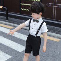 Flower Boy Little Suit Boy Gown Summer Children Suit Handsome and Inren Three sets of shirt shorts to graduate