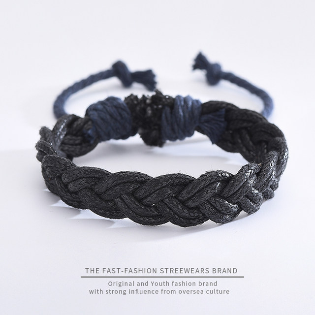 Retro ins hand-woven bracelets for men, niche design, Korean style fashion fashion bracelets for women