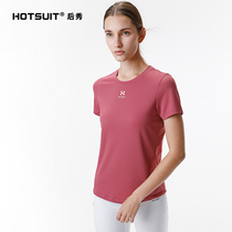 HOTSUIT short sleeve sports T-shirt womens summer new fitness clothes slim sweat sucking quick-drying round neck sports shirt
