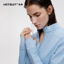 HOTSUIT sports coat womens 2021 summer fitness sweatsuit long sleeve top fat burning sweat suit riding suit