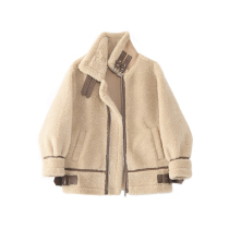 DESIGNER PLUS imitation lamb plush machine Jacket Womens 2021 new autumn and winter thick fur one