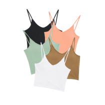 Designer Plus sling vest lingerie for female winter with chest cushion one-piece smear U-type beauty back short bra