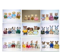 Genuine forest family house series flocking doll mouse rabbit dog Bear sheep variety of options