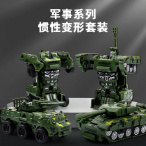 Child Collision Deformation Toy Car Baby Robot Military Tankcar Class Male Child Aircraft Kumgang Kumgang