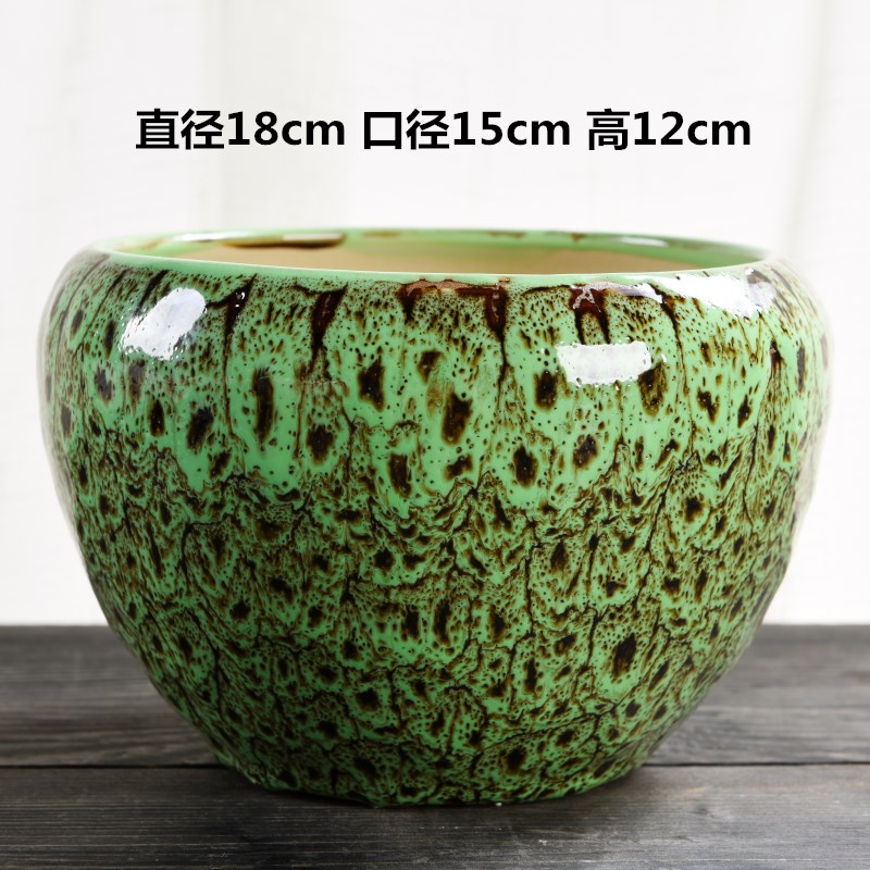 The Lotus flower pot other ceramic hydroponic refers to small container without hole, water lily bowl Lotus creative fleshy large copper grass