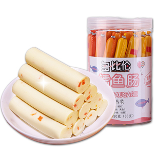 韩式鳕鱼肠450g桶装儿童宝宝吃的小零食芝士雪鱼肠多比伦深海鱼肠