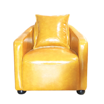 Italian European Postmodern Minimal Hotel Club Leather Art Single - Power Sofa Bar Coffee Chair