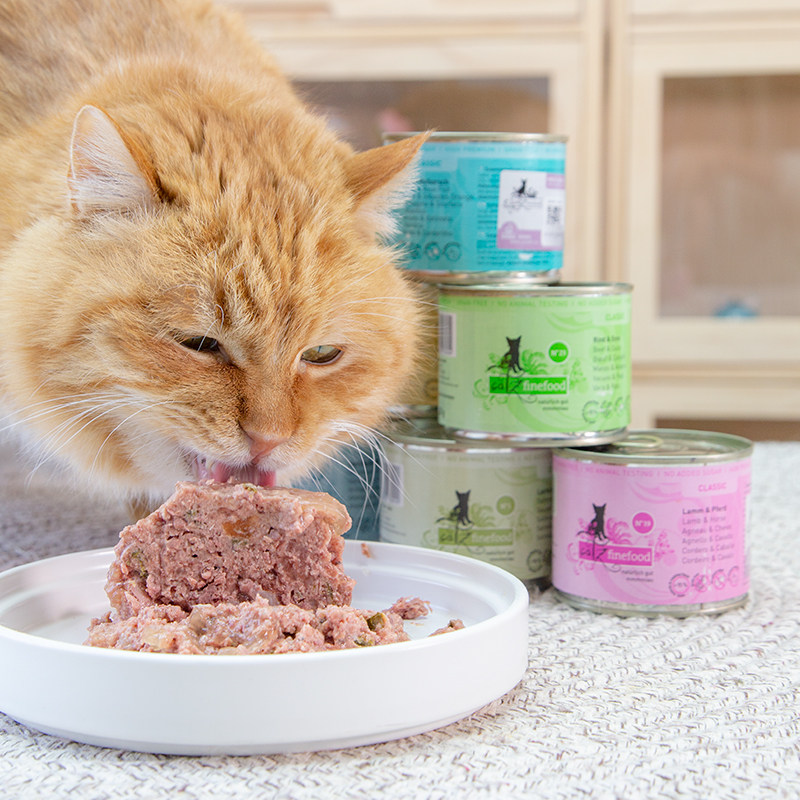 Кошки закуски 土猫宠物 德国凯姿catz finefood主食猫罐头200g成幼全猫湿粮6罐