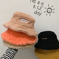 Childrens hat star with autumn and winter cashmere warm fishermans hat letter solid color basin hat for men and women baby tide hat