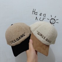 Childrens hats lambish caps male and female babies Korean same autumn and winter warm Travel baseball cap tide
