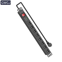 PDU cabinet special power socket 1U8 bit 19 inch 10A double break switch lightning protection aluminum alloy plug
