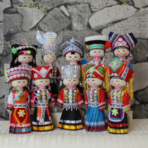 Hmong doll craft toy props puppets minority wooden specialties national costumes