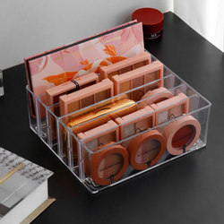 Eyeshadow Palette Storage Box Blush Lipstick Transparent Cosmetic Box Powder Makeup Desktop Organizer Drawer Divider Shelf