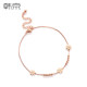 Hanjing Fashion Small Wrinkled Chrysanthemum Anklet Women's Titanium Steel Plated 18K Rose Gold Version Korean Version Non-fading Flower Ankle Chain