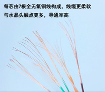 Six types of multi-strand soft network cable oxygen-free copper ultra-6 multi-core soft Network Cable 8-core twisted pair jumper dedicated