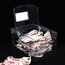 Acrylic supermarket candy display box bulk food snacks transparent box with lid plastic bulk display box