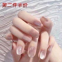 Hand White nail patch finished 2021 New detachable wearable nail stick French long nail female