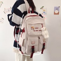 High school schoolbag large capacity strong Korean version of backpack female foreign-language college students cute class bag can be equipped with computer