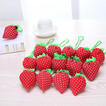 22 Hot Pins Eco-friendly Handbag Strawberry Bag Spot Creative Shopping Bag Folding Polyester cashier bag travel bag