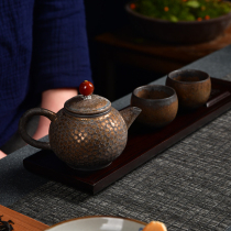 Rust glaze a pot of two cups gift box antique simple tea set gift high-end gift masterpiece teapot tea cup