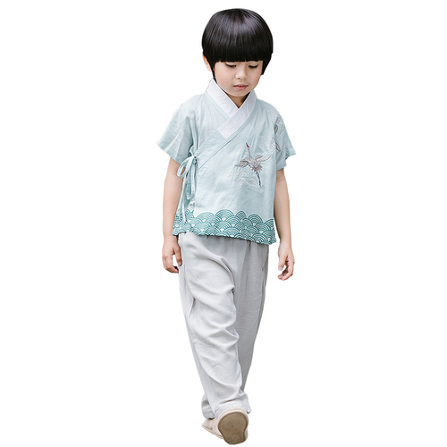 Boys Tang Suit for Kids Hanfu boy's Tang suit children's Chinese style summer dress baby Chinese style retro suit thin national clothing children's clothing