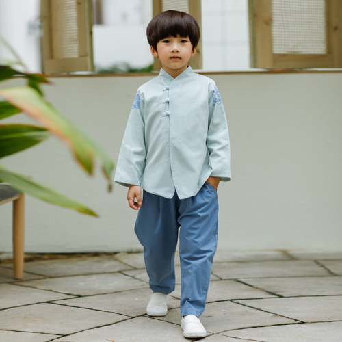 Boys Tang Suit for Kids Hanfu boy spring Chinese style children long sleeve retro Costume Baby Tang style Chinese children National Children clothing