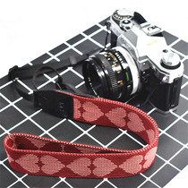 Cute camera shoulder strap SLR strap Ins wind heart type Little Red Riding Book neck rope for micro single g7xii 3