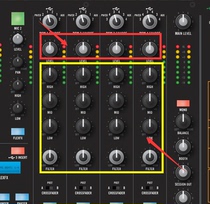 Ryan rane SIXTY-EIGHT 68 mixing consoles EQ high medium low knobs potentiometer