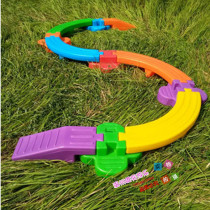 Kindergarten Training Color Bridge Combined Children Thickened Plastic Solo Wood Bridge Balance Wood Sensation System Training Equipment