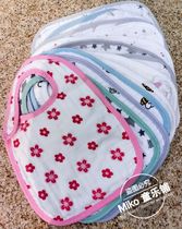 a a brand baby aa baby cotton three-layer gauze muslin super soft saliva towel bib