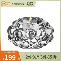 Orrefors imports Raspberry Nordic table Home Romantic Crystal Glass Wax Candle Holder Pendulum