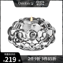 Orrefors imported Raspberry Nordic dining table Household romantic crystal glass candle holder ornaments