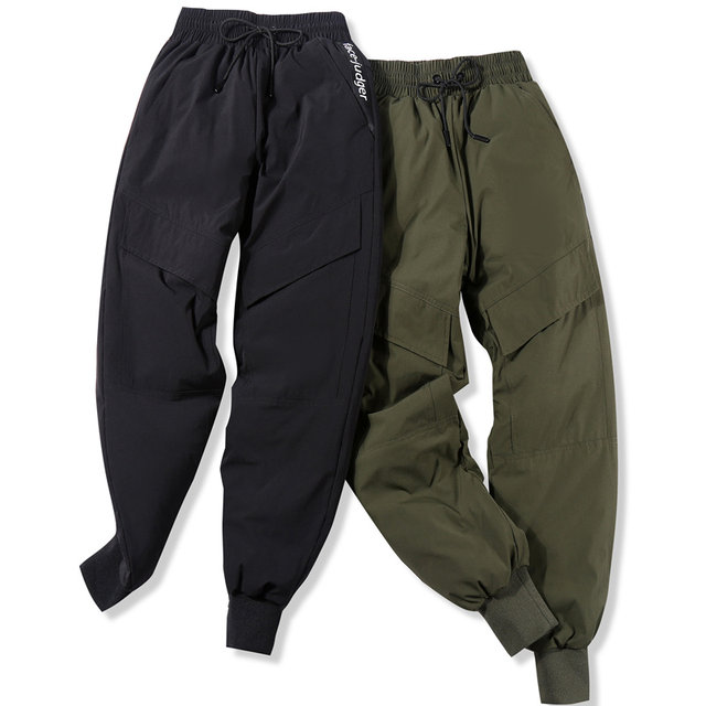 Down pants men's outer wear high waist outdoor sports overalls plus fat thickening winter men's plus size cotton pants duck down pants Down pants men's outer wear high waist outdoor sports overalls plus fat thickening winter men's plus size cotton pants duck down pants