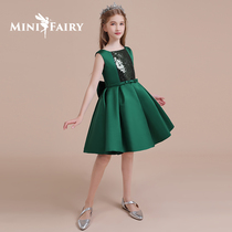 Childrens dress girl princess dress violin concert piano performance dress girl host dress Foreign