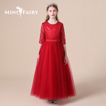 Childrens dress flower girl dress 2019 New temperament princess dress puffy gauze foreign girl evening dress
