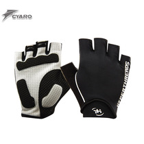 Full anti-slip glue on the palm Bicycling short-finger gloves Half-finger thickened palms Cycling sports gloves
