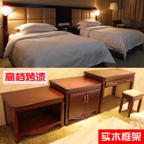 Hotel furniture Hotel rooms complete set of paint 1 2 meters Standard room Soft bed writing desk TV station luggage wardrobe
