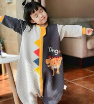 Sleeping bag Childrens spring and autumn The mens Baothin cotton 3-year-old boys nap cartoon anti-kick is integrated by 2-year-old baby