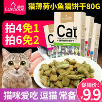 Cat Cookies Luss Cat with small fish biscuits cat snacks tease kittens molars fish mint 80g cat snacks
