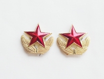 Old-fashioned hat emblem Retired collectibles of the last century Collar flower collar emblem Hat emblem five-pointed star emblem rare collectible