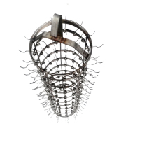 Stainless steel natural color ornament hook round cage coated gel electrophoresis plated electrolytic spray painting spraying electroplating hanger manufacturer set to do