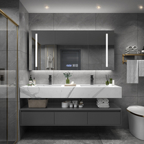 Rock plate all-in-one bathroom cabinet toilet wash table washbasin cabinet combination sink sink bathroom cabinet smart mirror cabinet